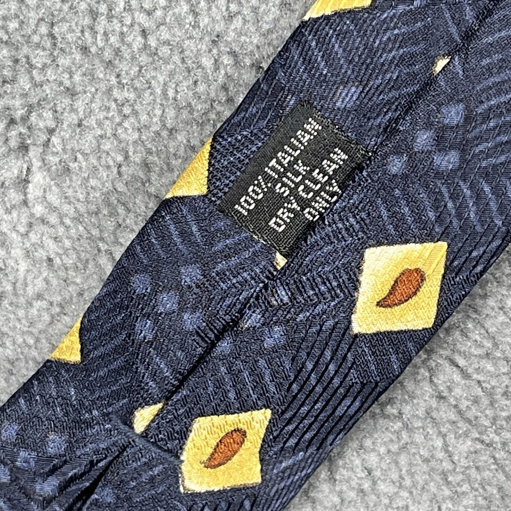 Coach Men's Vintage Luxury Italian 100% Silk Tie Blue AOP - Picture 4 of 5